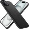 Spigen Liquid Air Designed for iPhone 15 Plus Case (2023) [Military-Grade Protection] - Matte Black