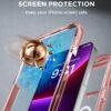 Miracase Magnetic for iPhone 13 Pro Max Case 6.7 inch, (Compatible with MagSafe) Upgrade Full-Body Clear Phone Bumper Case with Built-in 9H Tempered Glass Screen Protector, Magnetic Clear Pink