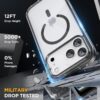 Miracase Magnetic for iPhone 17 Pro Case 6.3" [Compatible with MagSafe] Full-Body Phone Case with Built-in Glass Screen Protector & Camera Control,Drop Proof iPhone 17 Pro Cover, Clear Black