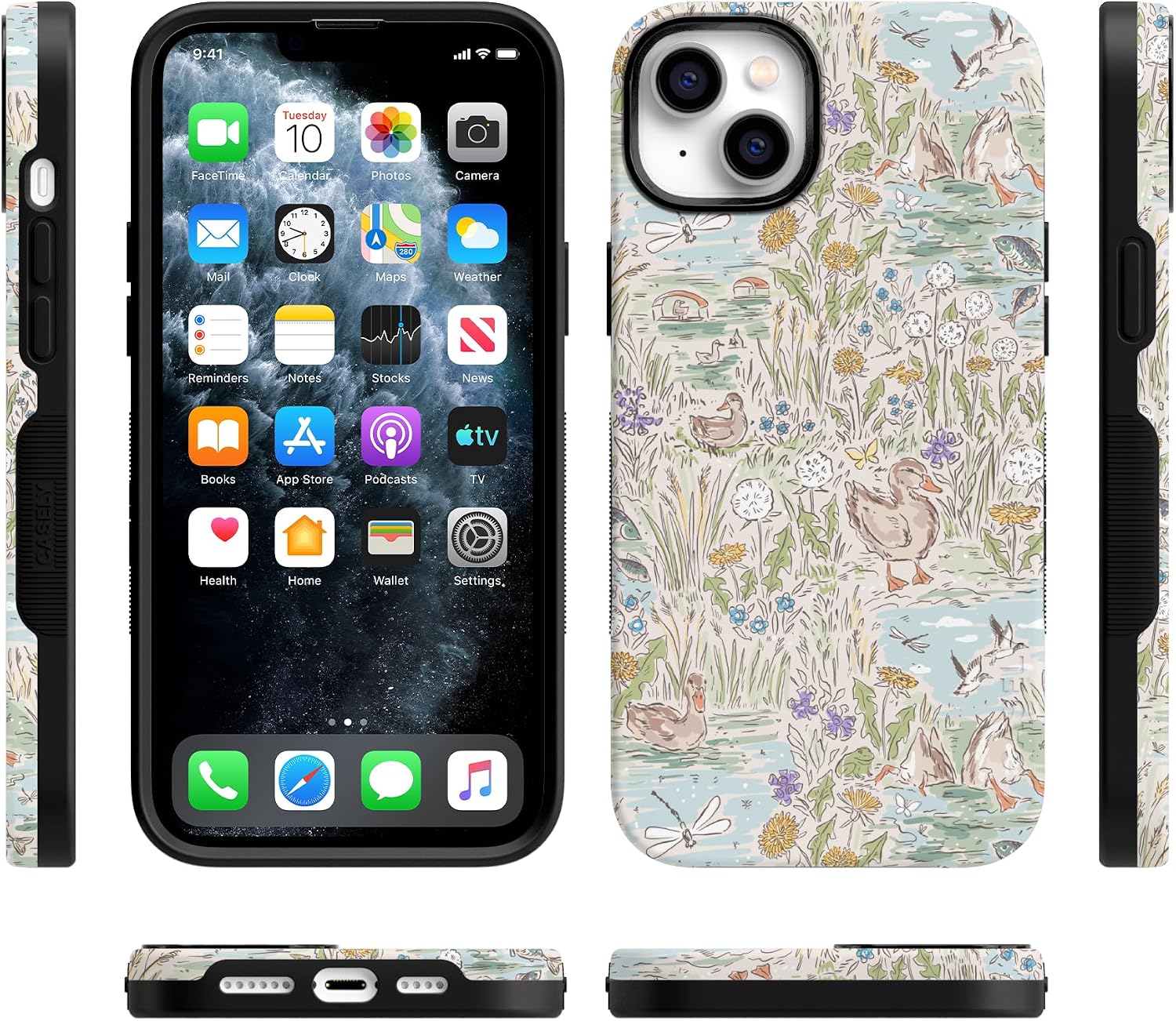 81tQc6QcgFL._AC_SL1500_ Casely iPhone 14 Plus Case | The Waddle Path | Duck Pond | Bold Protective Design | Compatible with MagSafe