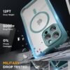 Miracase Magnetic for iPhone 16 Pro Case Full-Body Phone with Built-in Glass Screen Protector, [Compatible with MagSafe] Military Drop Proof 16 Pro Cover Bumper 6.3 inch, Green