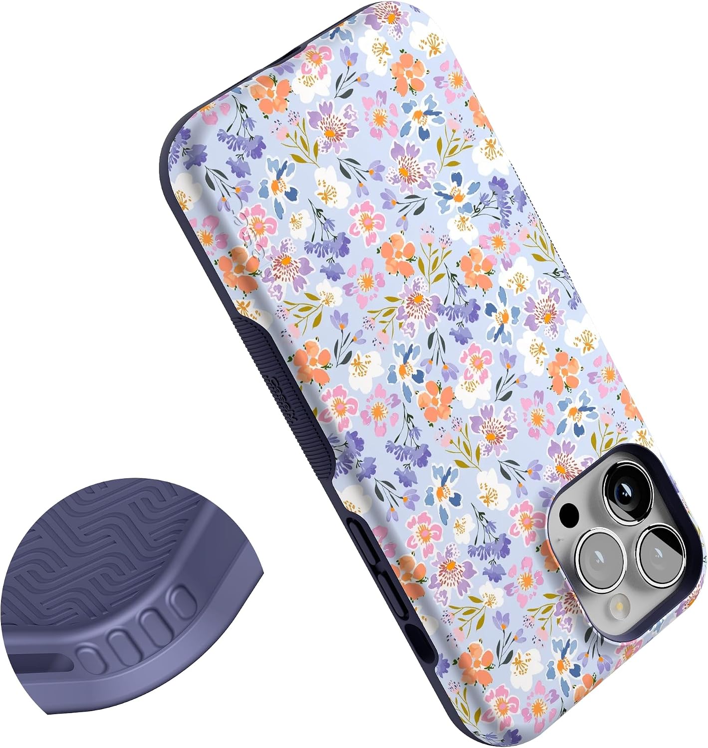 81toKcRwpvL._AC_SL1500_ Casely iPhone 13 Pro Case | Poppy Meadows | Pastel Floral | Bold Protective Design | Compatible with MagSafe