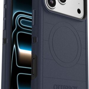 81uSokC9ZwL._AC_SL1500_ OtterBox iPhone 17 Pro Max (Only) - Defender Series Case - Vintage Indigo Dream (Blue & Black) - Snaps on MagSafe - Tough - Rugged & Durable