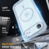 Miracase Magnetic for iPhone Air Case 6.5" [Compatible with MagSafe] Full-Body Phone Case with Built-in Glass Screen Protector & Camera Control,Drop Proof iPhone 17 Air Case Cover, Light Blue
