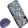 81vmbjSvYtL._AC_SL1500_ Casely iPhone 14 Pro Case | Full Bloom | Navy Floral | Bold Protective Design | Compatible with MagSafe