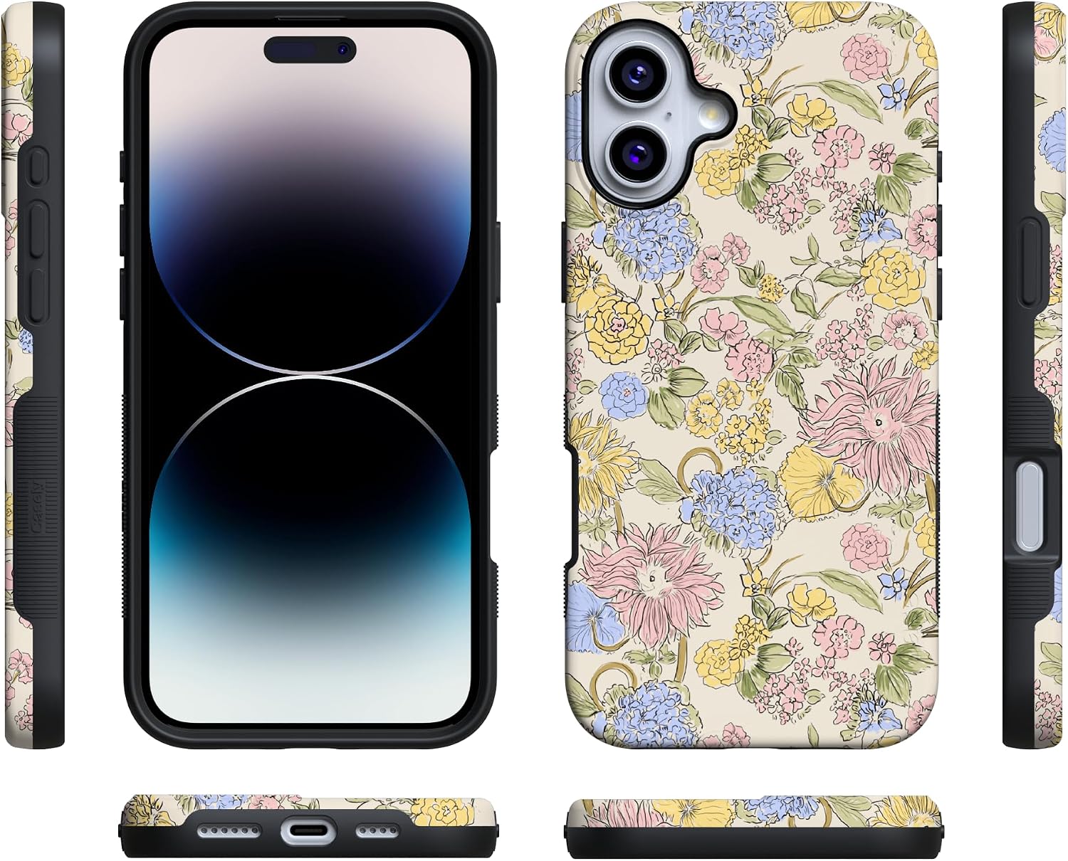 81xzEyB3pbL._AC_SL1500_ Casely iPhone 16 Case | Prairie Blooms | Pastel Floral | Bold Protective Design | Compatible with MagSafe