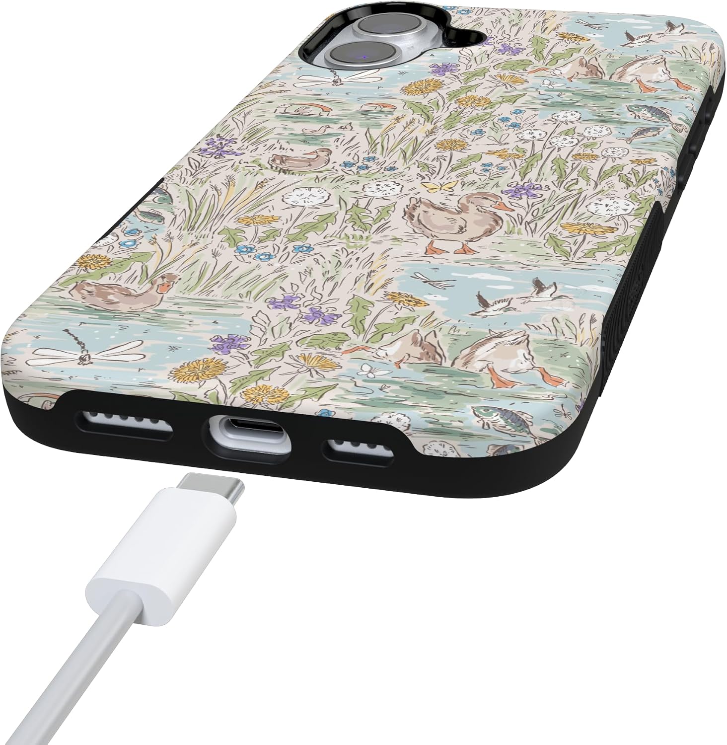 81yGbDzv8zL._AC_SL1500_ Casely iPhone 16 Plus Case | The Waddle Path | Duck Pond | Bold Protective Design | Compatible with MagSafe