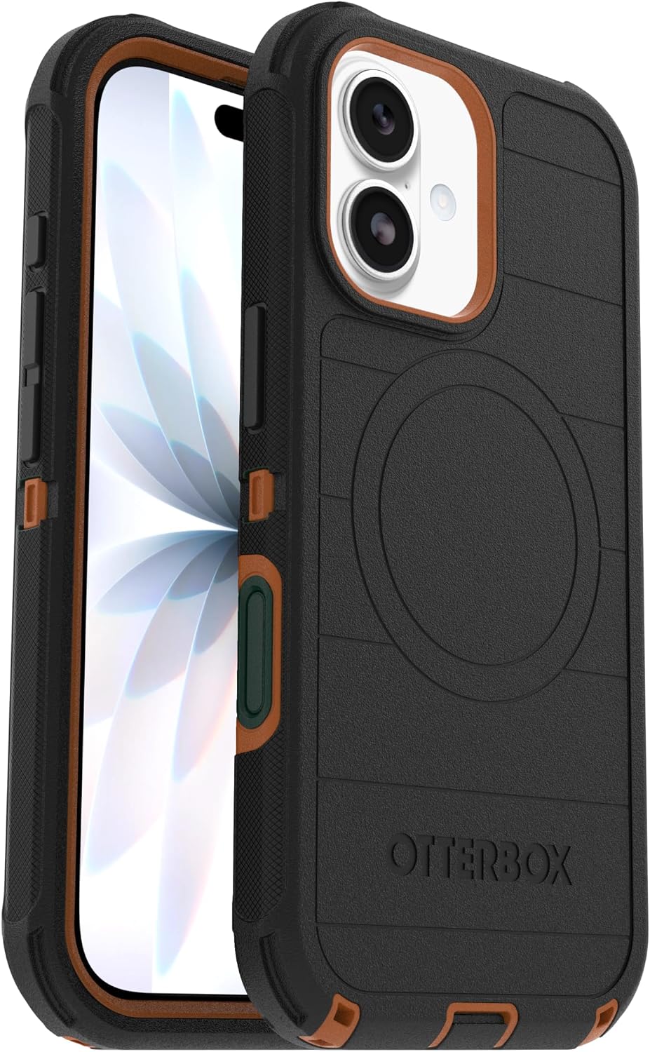 81zX6q8jEwL._AC_SL1500_ OtterBox iPhone 17 (Only) - Defender Series Case - Black Chateau (Black & Orange) - Snaps on MagSafe - Tough - Rugged & Durable
